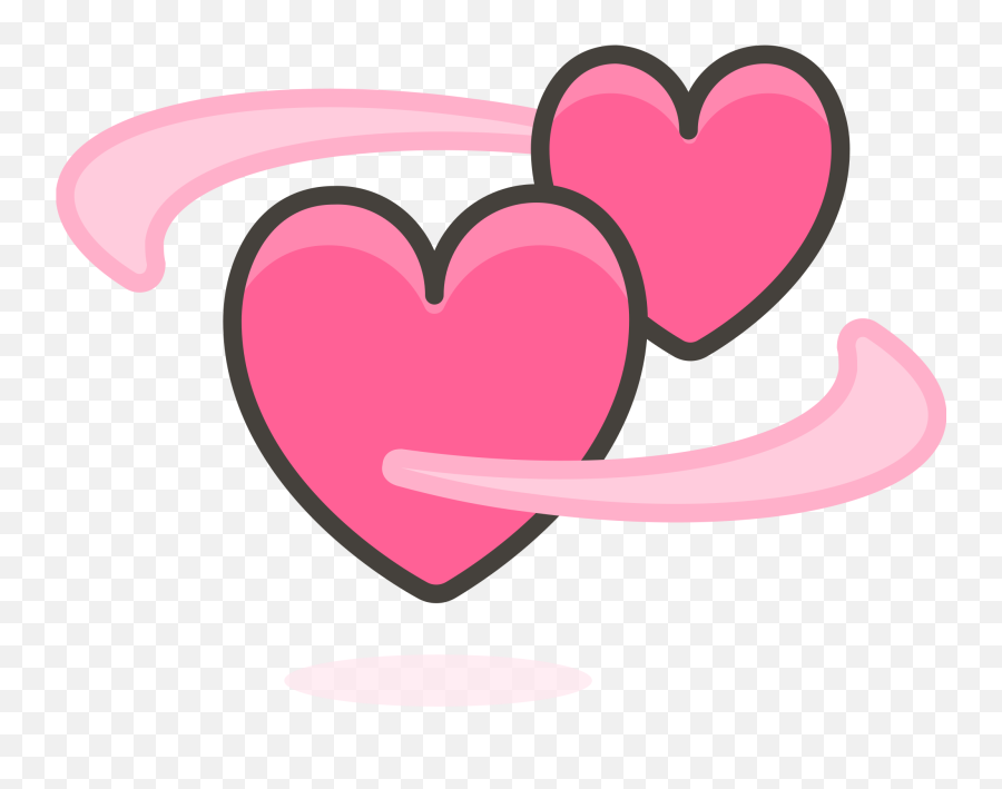 Revolving Hearts Emoji Clipart - Emojis De Los Corazones Animados,Heart Emojis 3 D
