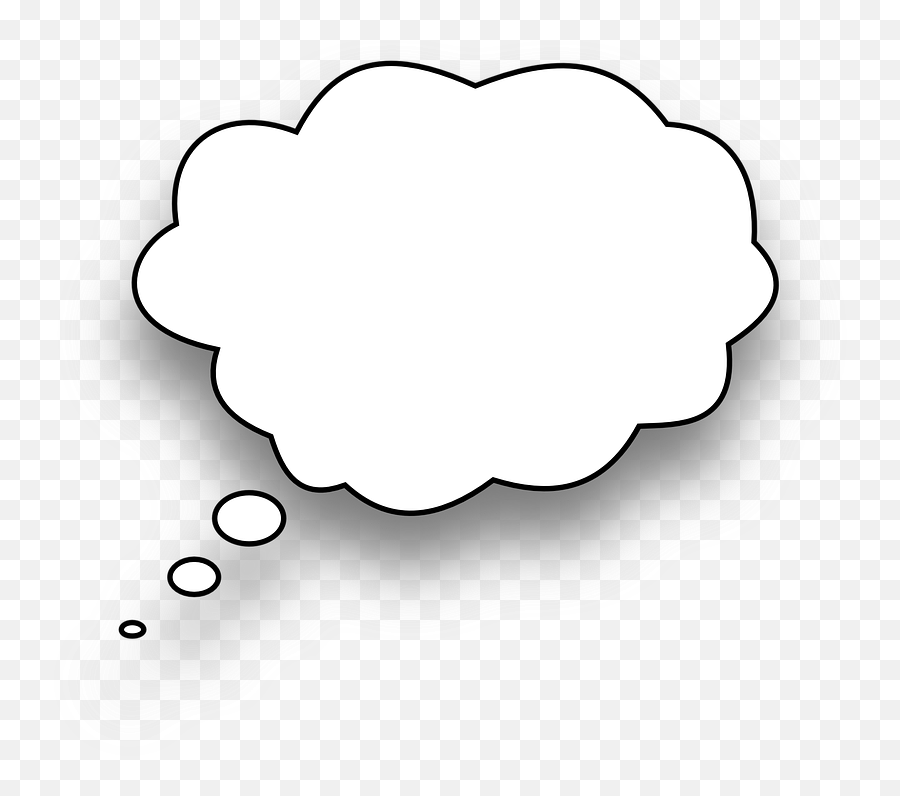 Thinking Speech Bubble Comic - Transparent Background Thought Bubble Png Emoji,Emotions Speech Baloon Comic Strip Essay