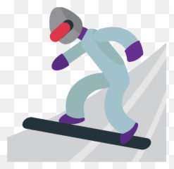 Snowboarder Emoji Clipart - Snowboarder,Snowboard Emoji