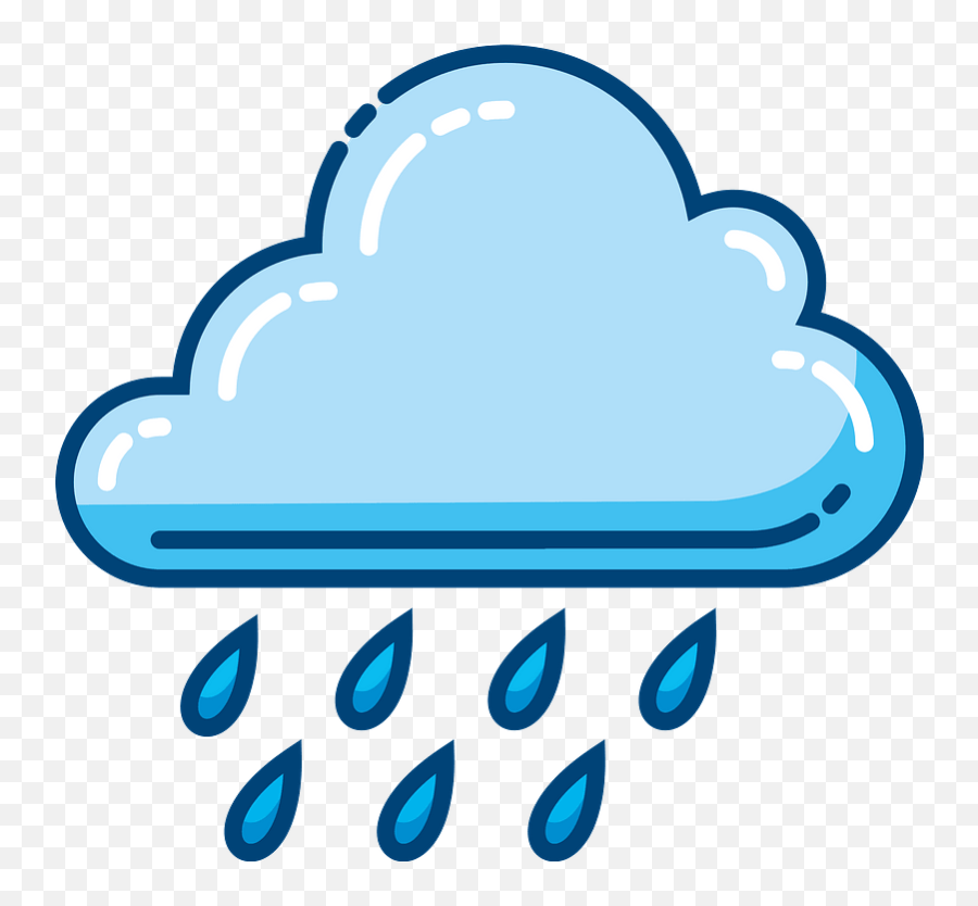 Rain Clipart Png - Rain Clipart Emoji,Thunder Cloud Rain Emoji