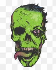 Zombie Face With Tongue Out Sticker - Zombie Face Cartoon Emoji,Upside Down Car Emoticon