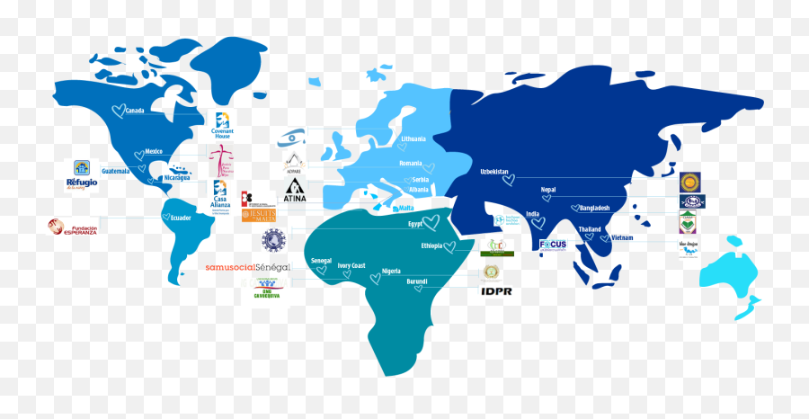 Recipients Of 2014 Small Grants Facility - World Map Mercator With Antarctica Emoji,Ngo Child Saving Appeal To Emotions