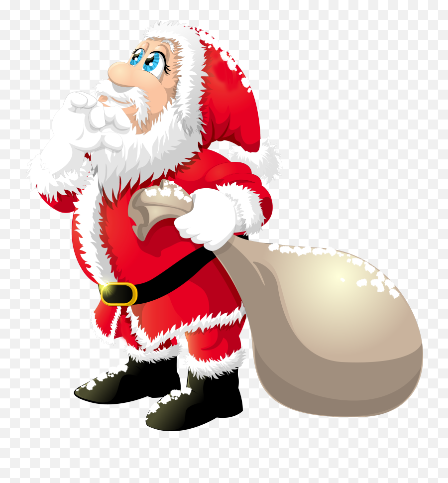 Clip Art Of Santa - Clipartsco Cute Santa Claus Transparent Background Emoji,Santa Body Emoji Png