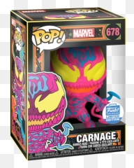 Carnage Black Light 678 Funko Shop Exclusive In Hand Funko - Carnage Blacklight Funko Pop Emoji,How To Make Funko Emojis