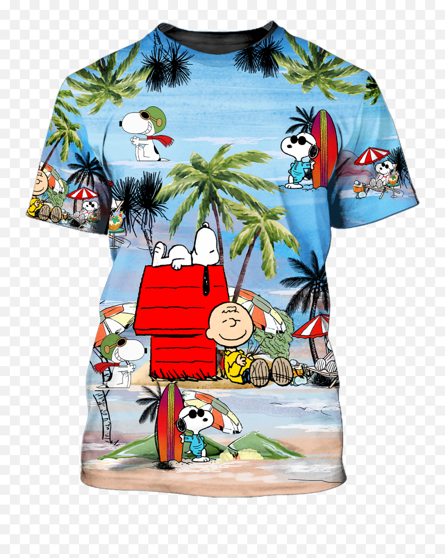 Snoopy And Charlie Brown Summer Time Hoodie And Shirt - Snoopy Hawaii Shirt Emoji,Snoopy New Years Emoticons