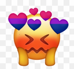 Heart Anger Emoji Png File Png Mart - Blushing Emoji With Hearts,Orange Heart Emoji