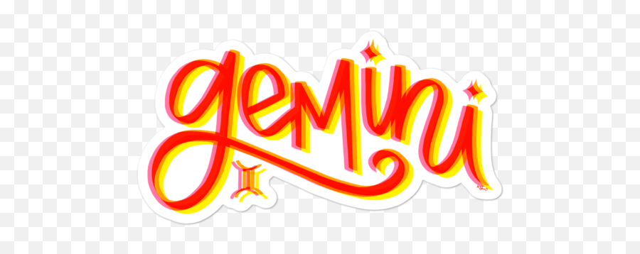 Gemini U0027seeing Doubleu0027 Sticker U2013 Kerra Sun Creative Emoji,What Emoji Is Gemini
