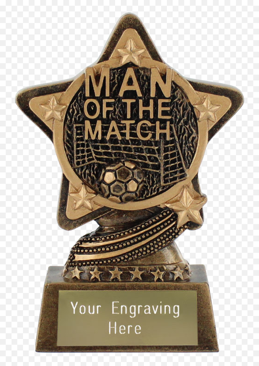 Man Of The Match Trophy By Infinity Stars 10cm 4 Emoji,Award Trophy With Emojis