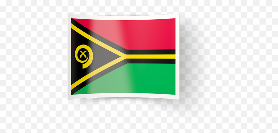 Bent Icon Illustration Of Flag Of Vanuatu Emoji,Green Triangle Flag Emoji