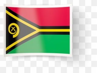 Bent Icon Illustration Of Flag Of Vanuatu Emoji,Green Triangle Flag Emoji