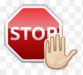 Emoji Stop Mano Señaldetrafico Señal - Clip Art,Emoji De Mano
