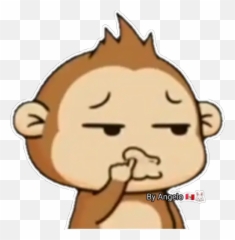 Mono Saca Moco Stickers Para Whatsapp - Sticker Mono Sacandose El Moco Emoji,Emoji De Changuitos