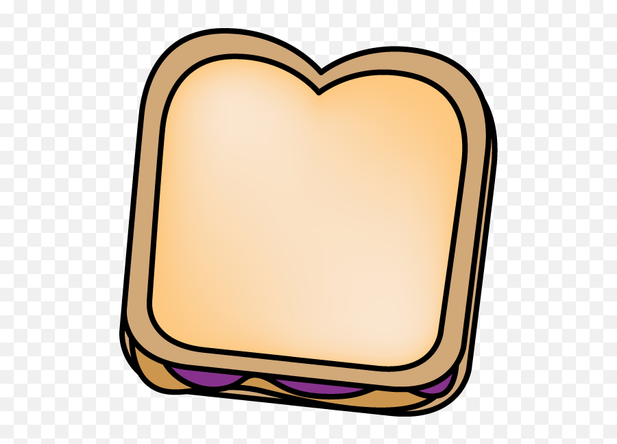 Peanut Butter And Jelly Sandwich Outline - Clip Art Library Peanut Butter And Jelly Sandwich Cartoon Png Emoji,Peanut Butter Jelly Emoji