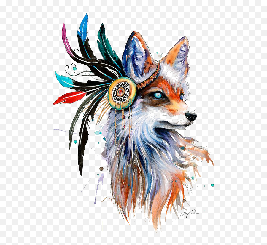 Download Painting Art Fox Drawing Free - Pixie Cold Fox Emoji,Red Fox Emoticon