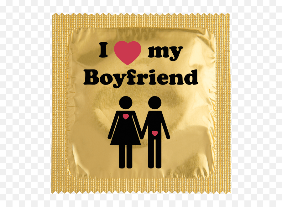 Condom I Love My Boyfriend - Love Emoji,Boyfriend Emoji