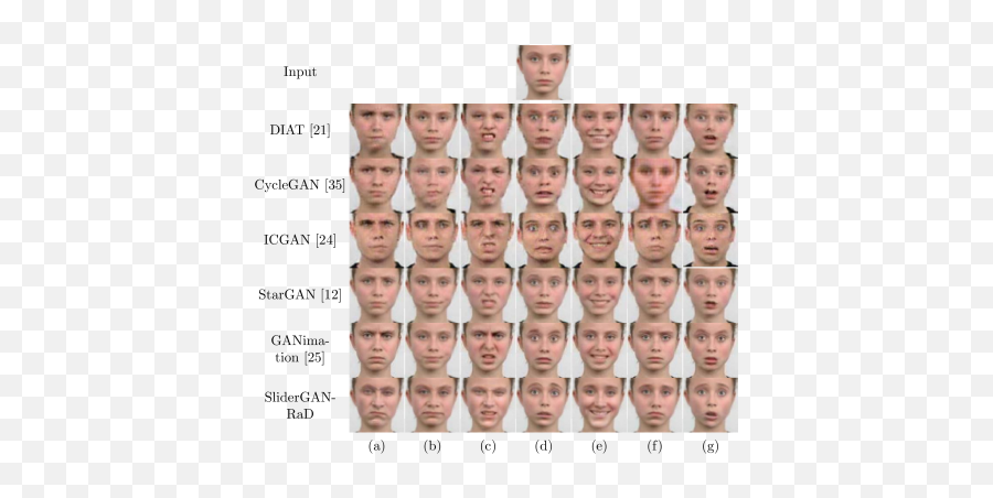 Slidergan Synthesizing Expressive Face Images By Sliding 3d - Cycle Gan Facial Expressions Emoji,Grimace Emotion