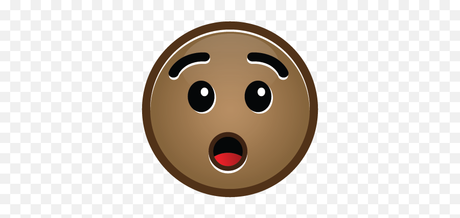 Brown Emoji Sad Face Transparent Png - Brown Face Surprise Emoji,Sad Face Emoji