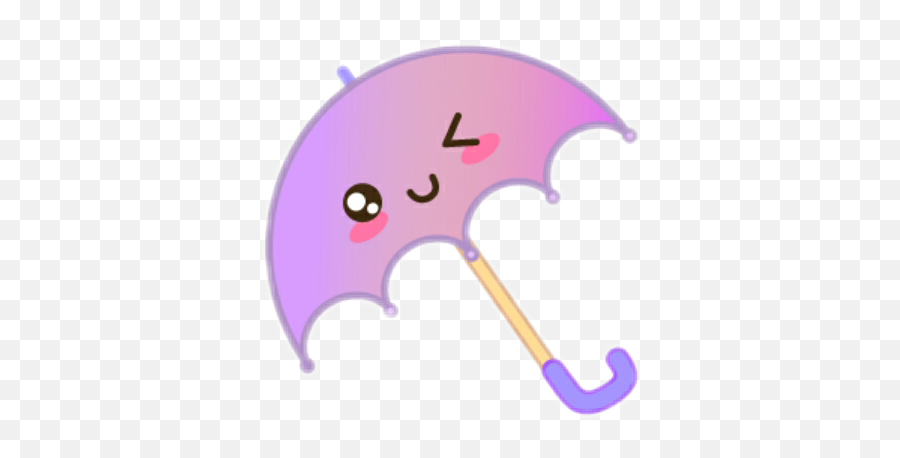 Kawaii Umbrella Sticker - Kawaii Umbrella Clipart Emoji,Ten And Umbrella Emoji