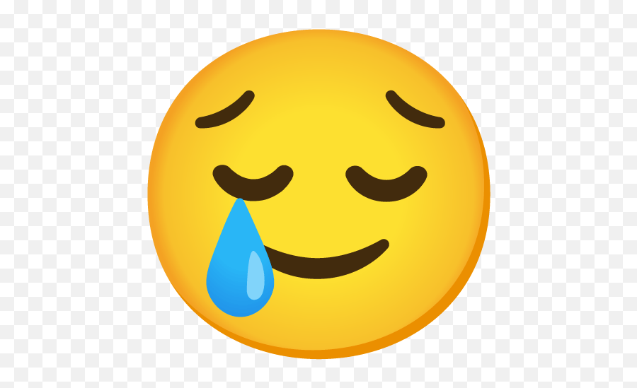 Smiling Face With Tear Emoji - Android Emoji,Sarcasm Emoji