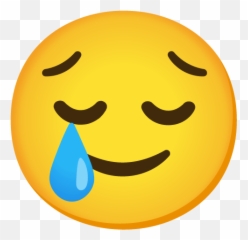 Smiling Face With Tear Emoji - Android Emoji,Sarcasm Emoji