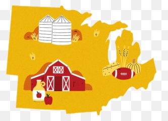 How America Celebrates Fall Region Map - Map Midwest Clip Art Emoji,Inside Out Every Day Is Full Of Emotions Cold Cup