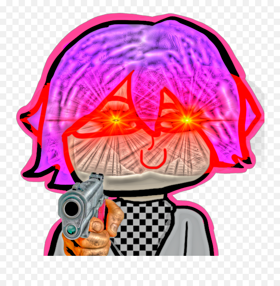 Kokichiouma Cursed Sticker - Firearms Emoji,Cursed Emoji Gun