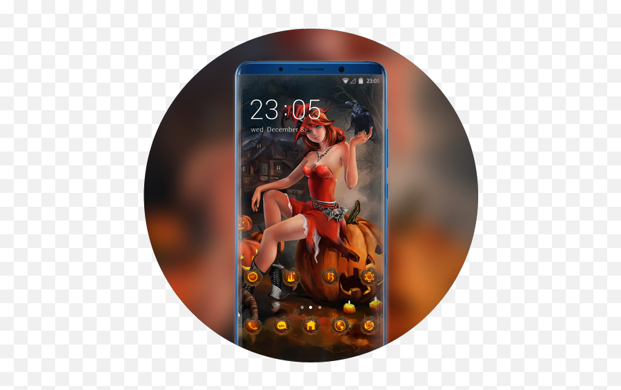 Theme For Motorola Moto G6 Halloween Witch U2014 Lietotnes - Smartphone Emoji,Emojis For Moto Z3