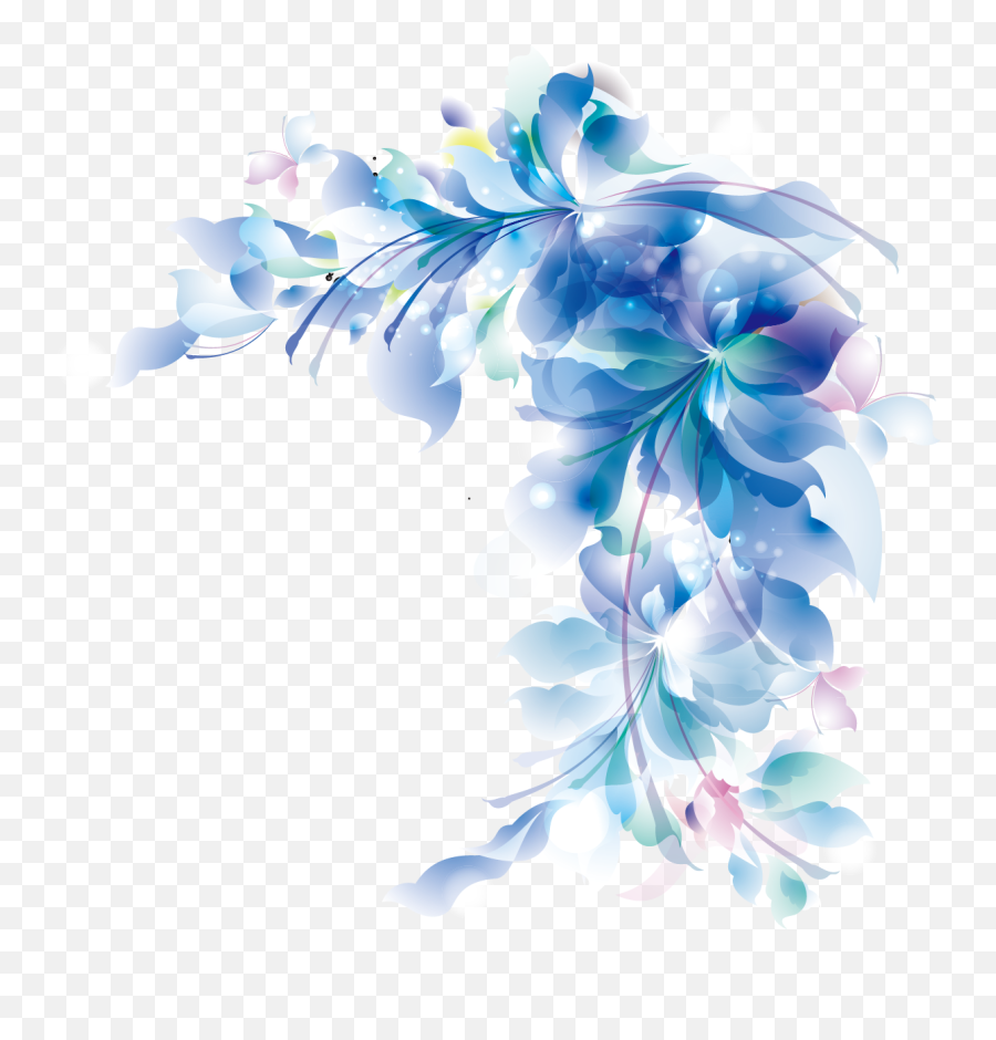 Floral Design Wild Iris Ridge Flower Blue - Weddingcorner Border Blue Flower Transparent Emoji,Puple , Blue, Yellow Backaround With Emojis On The Corners