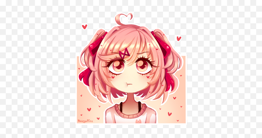 Doki Doki Literature Club Natsuki Fanart Emoji,Natsuki Emoticon