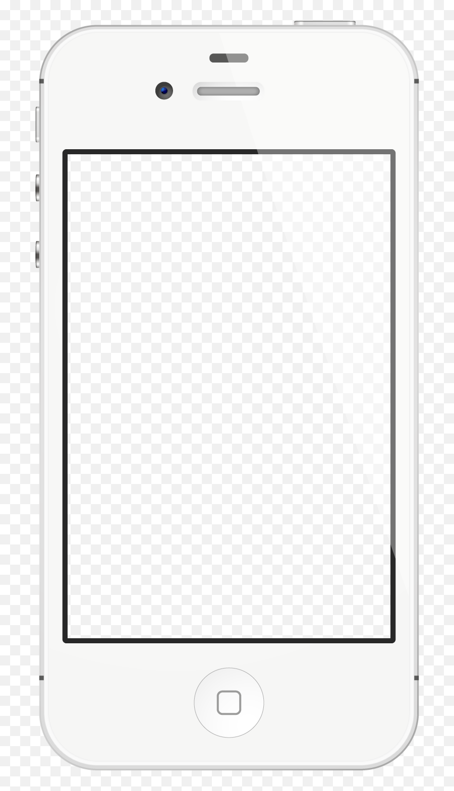 Iphone 4s Template - White Iphone 4 Template Full Size Png Camera Phone Emoji,Does The Iphone 4 Have Emojis