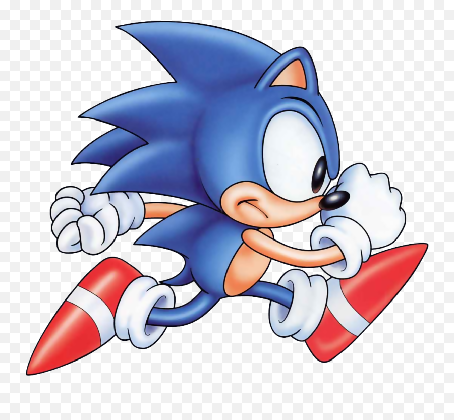 Sonic The Hedgehog - Classic Sonic Running Art Emoji,Sanic Emoji