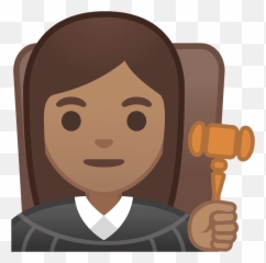 Woman Judge Emoji Clipart - Juiza Png,Mallet Emoji