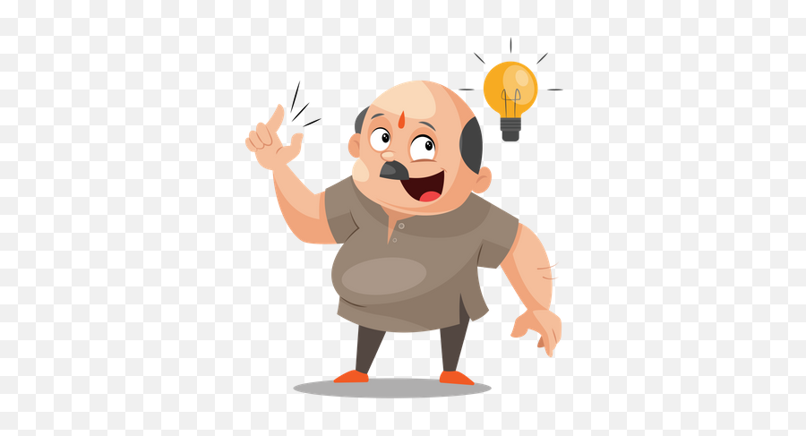Mind Illustrations Images Vectors - Indian Fat Man Cartoon Emoji,Mind Feelings And Emotion Vector