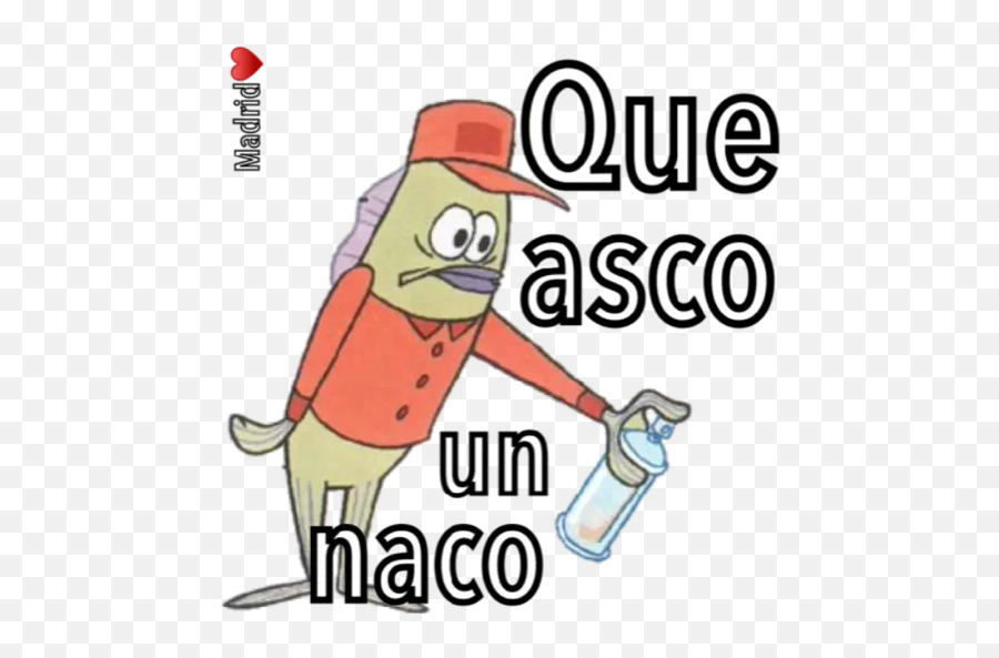 Peces De Bob Esponja Stickers For Whatsapp - Sticker De Bob Esponja Memes Emoji,Cual Es El Emojis De Me Vale Verga