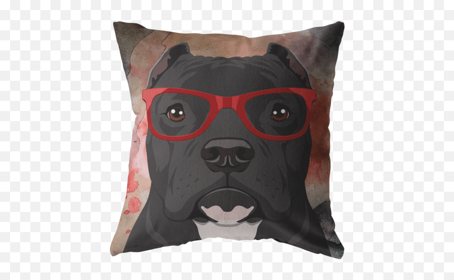 Brand New Hipster Pitties - Floppy Ears U0026 Cropped Ear Decorative Emoji,Dog Emoji Pillows