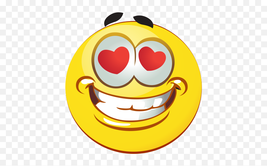 Heart Eyes Emoji Decal - Happy,Heart Eye Emoji Png