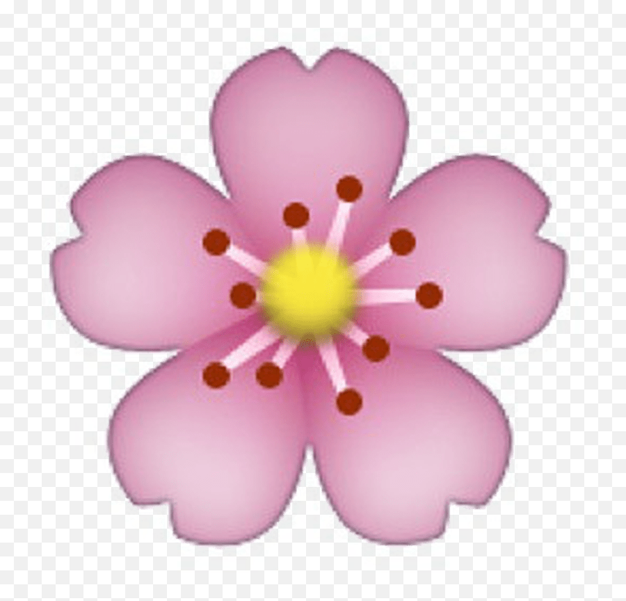 Download Hd Tumblr Emoji Transparent - Transparent Background Flower Emoji,Pink Emoji