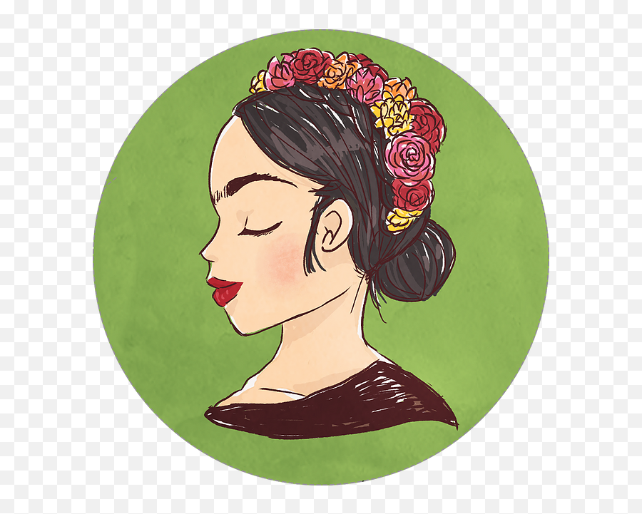 Atec Emoji,Flower Hair Girl Emoji