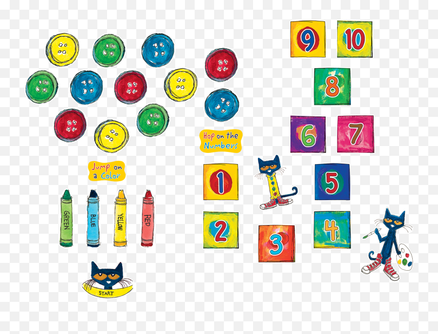 Pete The Cat Numbers And Colors Sensory Path In 2021 Pete Emoji,