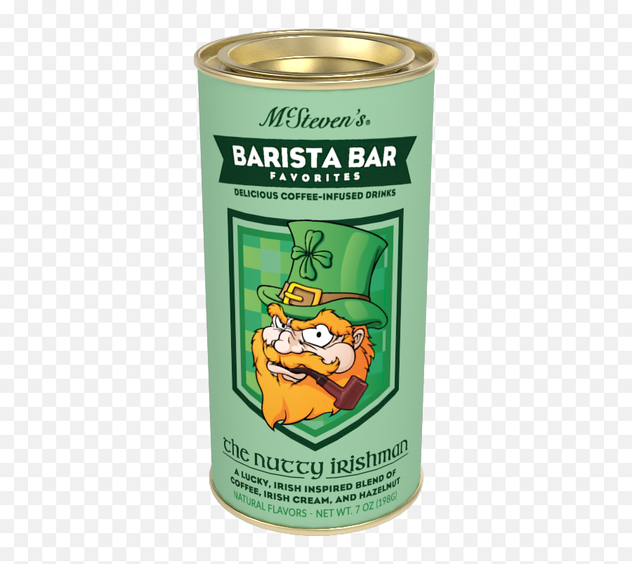 Barista Bar Favorites - Nutty Irishman Hazelnut Irish Cream Coffee Flavored Beverage 7oz Round Tin Emoji,Best Irish Emojis