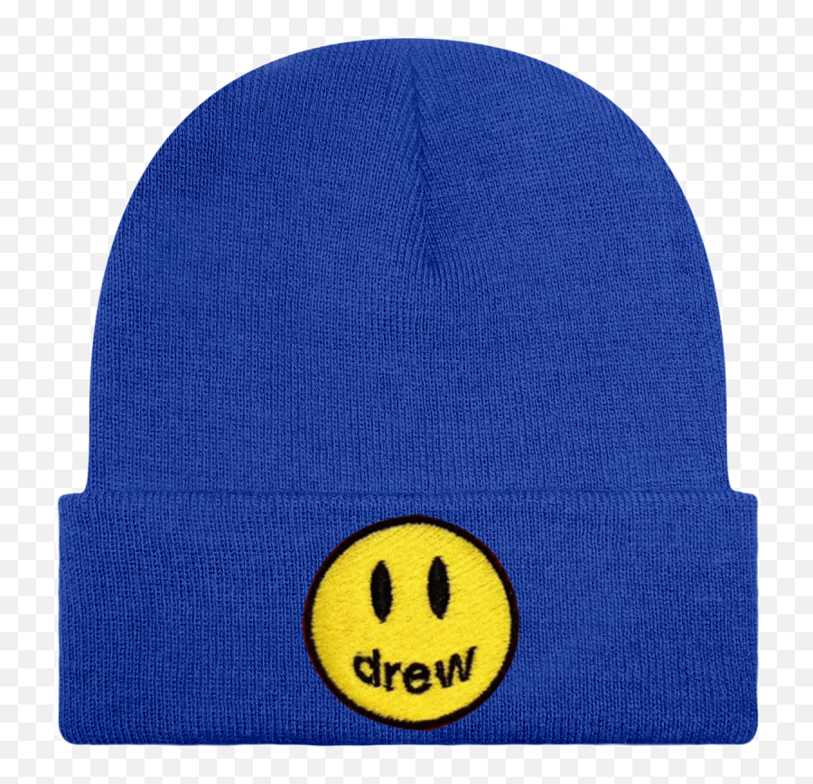 Drew - House Drew House Royal Blue Beanie Mascot Justin Bieber Emoji,Knit On Head Emoticon
