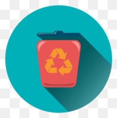 Recycle Bin Round Icon - Recycle Bin Circle Icon Png Emoji,Trash Bin Emoji