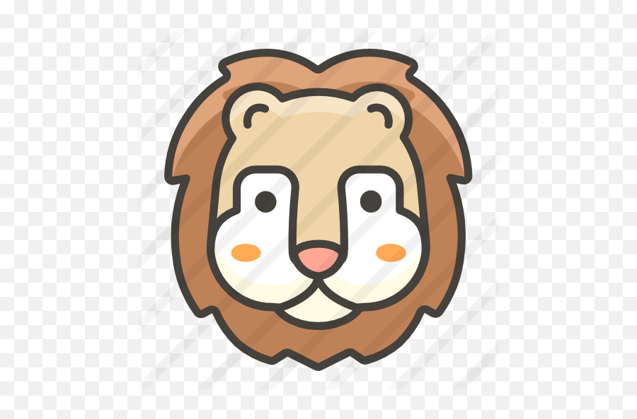 Lion - Free Animals Icons Big Emoji,Polar Bear Emoji Copy And Paste