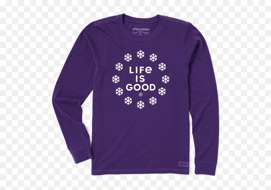 Sale Womenu0027s Life Is Snow Good Crusher Long Sleeve Life Is - Long Sleeve Emoji,Shirt Button Emoji