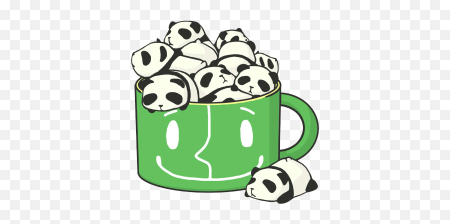 E M O T I C O N S - Pandas In Cup Drawing Emoji,Emoticons Que Se Mechem