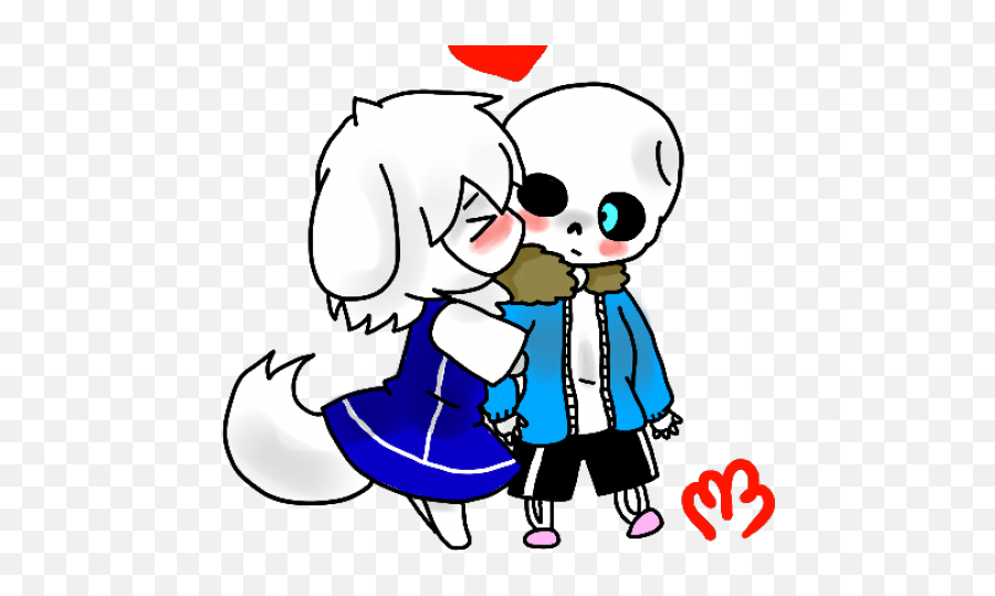 Goodbye Clipart Kiss On Cheek - Asriel Sans X Sans Emoji,Asriel Emoji