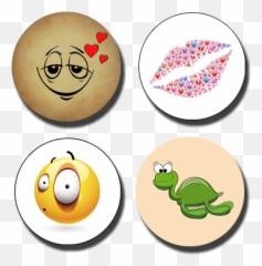 Fotoquadri Rotondi Brillanti Plexiglass - Void Cloth Emoji,Cuscini Emoticon