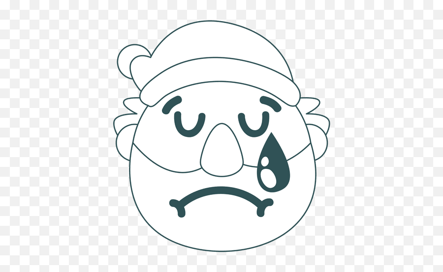 Emoticon Llorar Santa Claus Trazo Verde - Meme Chorando Com Fundo Transparente Emoji,Llorar Emoticon
