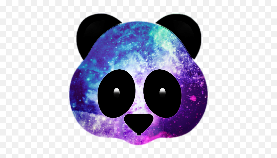 Panda Galaxy Cutepanda Sticker - Cute Galaxy Panda Emoji,Panda Emoji Galaxy