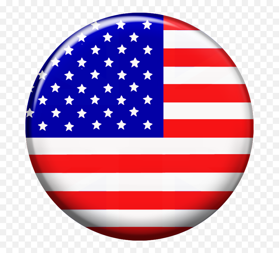 Round American Flag Clipart - Usa Flag Button Png Emoji,Free Usa Military Or American Flag Emojis